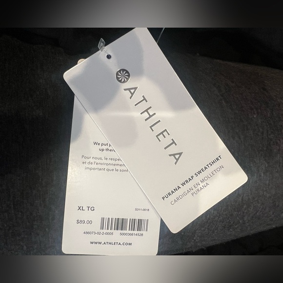 NWT- Athleta Purana Wrap Sweatshirt, XS, Med, XL - Picture 6 of 8